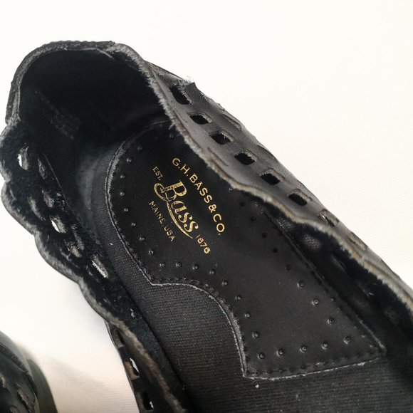 GH Bass Leather Laser Cut Flats Size 8.5 - Picture 4 of 15